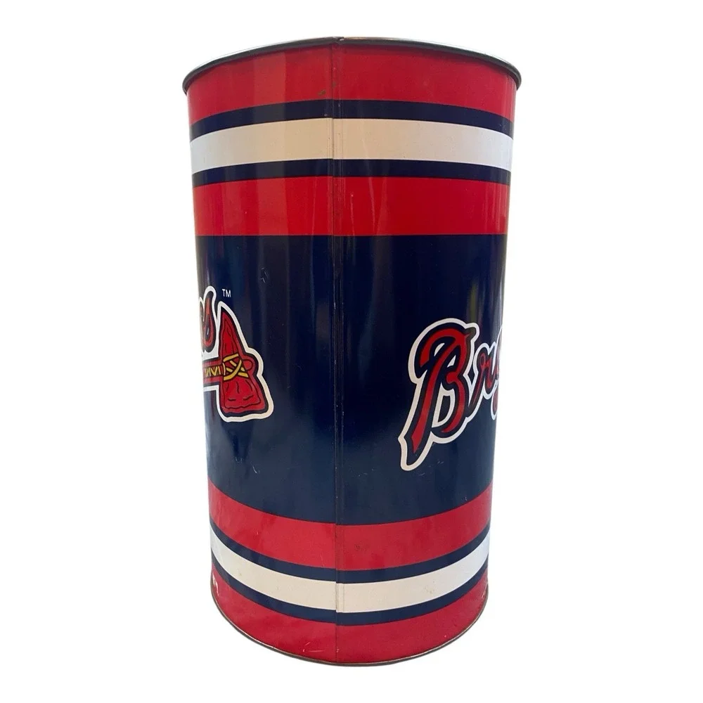VTG 1992 Atlanta Braves Trashcan 13.5